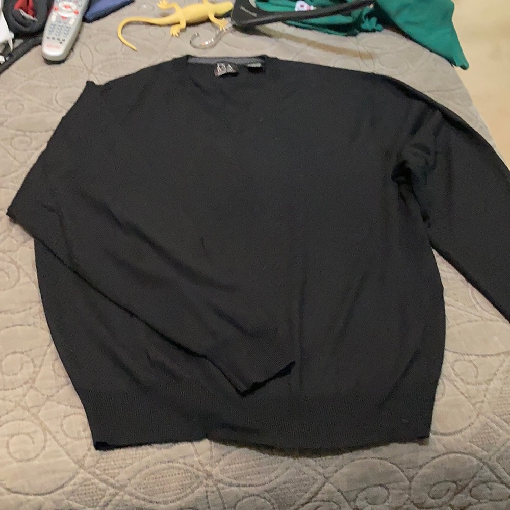 Black 100% Merino wool sweater